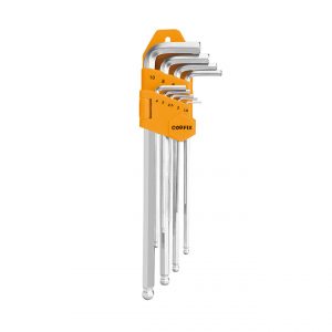 Llave Hexagonal Allen De Punto De Bola 9Pcs - Brazo Extra Largo CFH-D02002-1