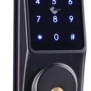 Cerradura inteligente con seguro interior T75 con huella y ID card marca MERYTRONIC XM-T75T