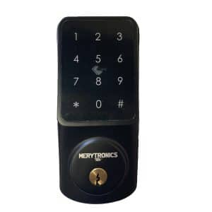 Cerradura inteligente con seguro interior T75 con huella y ID card marca MERYTRONIC XM-T75T