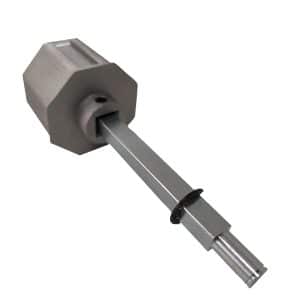 Contera telescópica octogonal metálica con espiga eje 70 MGCA003