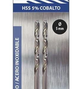 Broca HSS 5% Cobalto / Acero / Acero inoxidable 5 mm diámetro 5534D5C050