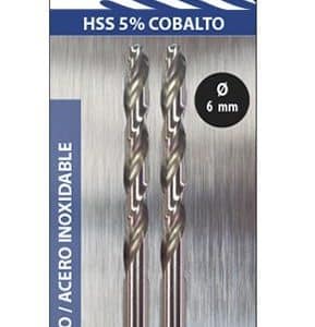 Broca HSS 5% Cobalto / Acero / Acero inoxidable 6 mm diámetro 5534D5C060
