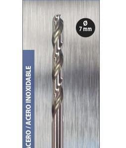 Broca HSS 5% Cobalto / Acero / Acero inoxidable 7 mm diámetro 5534D5C070
