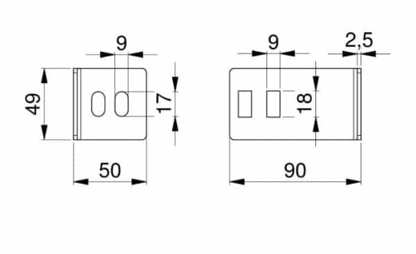 Soporte angular para guía D235012 - Imagen 2