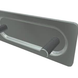 Pletina rectangular de fijación doble M8x108x32 D235205