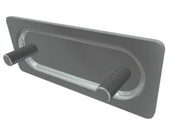 Pletina rectangular de fijación doble M8x108x32 D235205