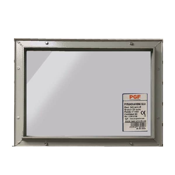 Mirilla RF 23mm rectangular 300*400mm con vidrio y marco MIRI200